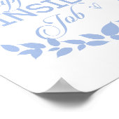 Glück ist ein innerer Job Blue Kranz Poster (Ecke)