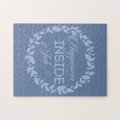 Glück ist ein innerer Job Blue Kranz Puzzle (Horizontal)