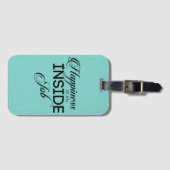 Glück ist ein innerer Job Gepäckanhänger (Vorderseite (Horizontal))