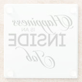 Glück ist ein innerer Job Glasuntersetzer (Rückseite)