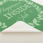 Glück ist ein innerer Job - grün Sherpadecke (3/4)