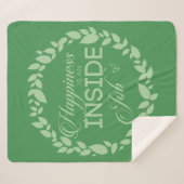 Glück ist ein innerer Job - grün Sherpadecke (Vorderseite (Horizontal))