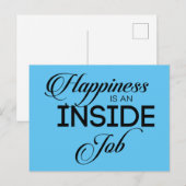 Glück ist ein innerer Job Postkarte (Vorne/Hinten)