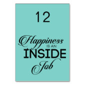 Glück ist ein innerer Job Tischnummer (Rückseite)