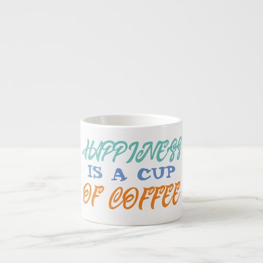Glück ist ein Kaffee-Umarmung Espressotasse (Vorderseite)