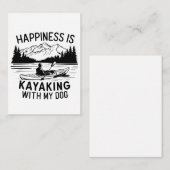 Glück ist ein Kajak mit meinem Hund draußen Campin Mitteilungskarte (Vorne/Hinten)