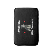 Glück ist ein kleiner Schnauzer Badematte (Vorderseite Vertikal)