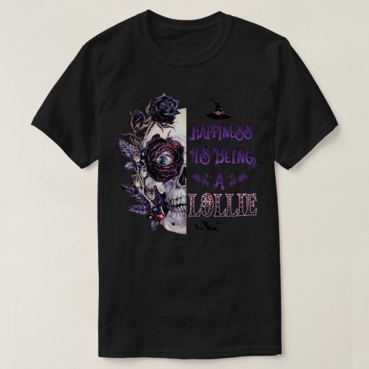 Glück ist ein Lollie Skull Halloween T-Shirt (Design vorne)