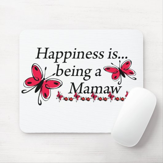 Glück ist ein Mamaw SCHMETTERLING Mousepad (Mit Mouse)