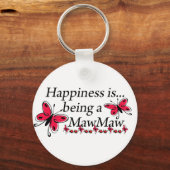 Glück ist ein MawMaw-BUTTERFLY Schlüsselanhänger (Vorderseite)