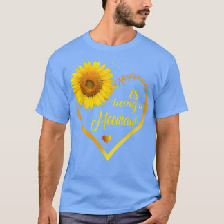 Glück ist ein Meemaw Sonnenblume Lover Grandm T-Shirt