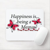 Glück ist ein Memaw SCHMETTERLING Mousepad (Mit Mouse)