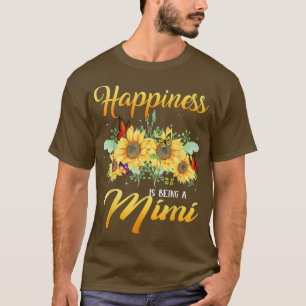 Glück ist ein Mimi Butterfly Sonnenblumen T-Shirt