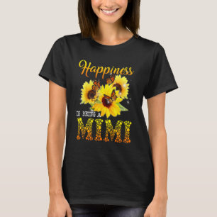Glück ist ein Mimi Butterfly Sonnenblumen T-Shirt