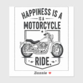 Glück ist ein Motorradfahrer.jpg Aufkleber (Blatt)