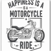Glück ist ein Motorradfahrer.jpg Aufkleber (Vorderseite)
