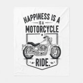 Glück ist ein Motorradfahrer.jpg Fleecedecke (Vorderseite)
