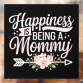 Glück ist ein Muttertag der Mama-Blumenmutter Fensteraufkleber (Blatt 2)