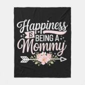 Glück ist ein Muttertag der Mama-Blumenmutter Fleecedecke (Vorderseite)