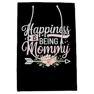 Glück ist ein Muttertag der Mama-Blumenmutter Mittlere Geschenktüte
