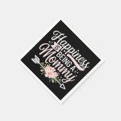 Glück ist ein Muttertag der Mama-Blumenmutter Serviette (Ecke)