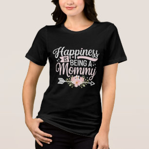 Glück ist ein Muttertag der Mama-Blumenmutter Tri-Blend Shirt