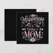 Glück ist ein Muttertag der Mama Einladung (Vorne/Hinten)