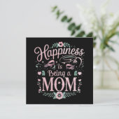 Glück ist ein Muttertag der Mama Einladung (Stehend Vorderseite)