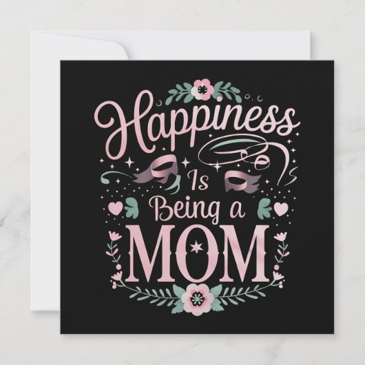 Glück ist ein Muttertag der Mama Einladung (Vorderseite)