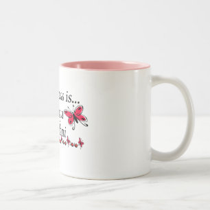 Glück ist ein Nani SCHMETTERLING Zweifarbige Tasse