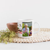 Glück ist ein Nonna Blush Floral 4 Foto Zweifarbige Tasse