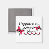 Glück ist ein Nonni-BUTTERFLY Magnet (Vorderseite/Rückseite)