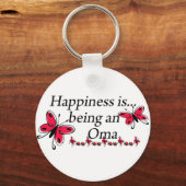 Glück ist ein Oma-BÜTTERFLICH Schlüsselanhänger (Vorderseite)