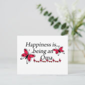 Glück ist ein Oma-BÜTTERFLY Postkarte (Stehend Vorderseite)