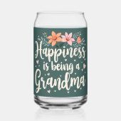 Glück ist ein Oma-Floral-Kern Dosenglas (Rückseite)