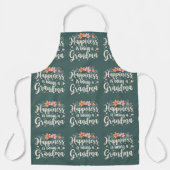 Glück ist ein Oma-Floral-Kern Schürze (Vorderseite)