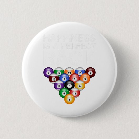 Glück ist ein perfekter Rack perfekt Rack Billard Button (Vorderseite)