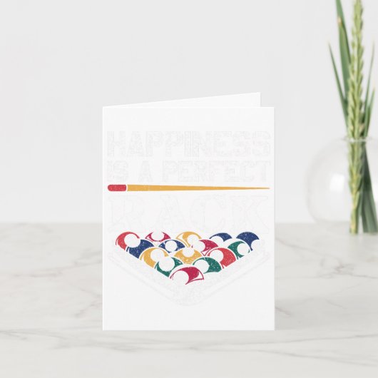 Glück ist ein perfekter Rack Pool Player Billard B Karte (Vorderseite)