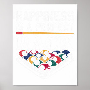 Glück ist ein perfekter Rack Pool Player Billard B Poster