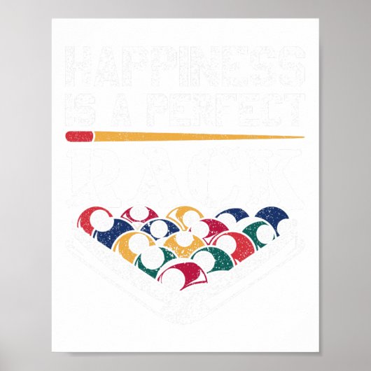 Glück ist ein perfekter Rack Pool Player Billard B Poster (Vorne)