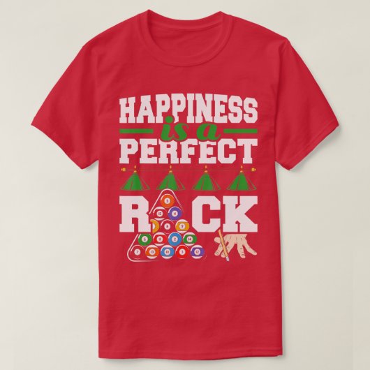 Glück ist ein perfekter RackFunny Pool Billard Pla T-Shirt (Design vorne)