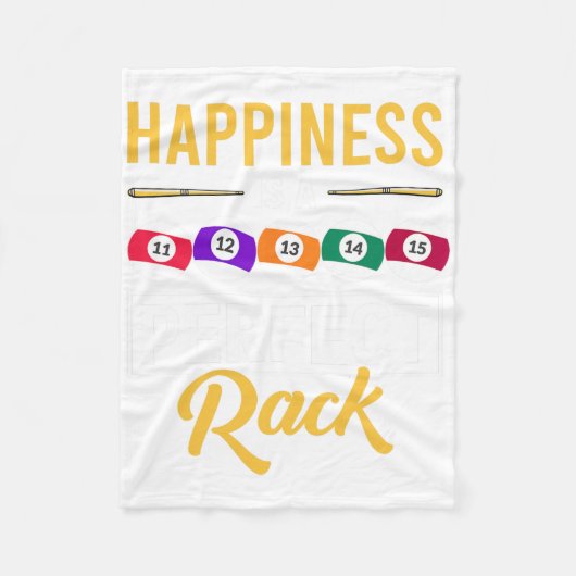 Glück ist ein perfektes Rack Billard Spiel Lover B Fleecedecke (Vorderseite)
