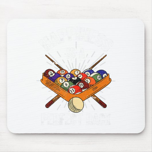 Glück ist ein perfektes Rack Billard Spiel Lover B Mousepad (Vorne)