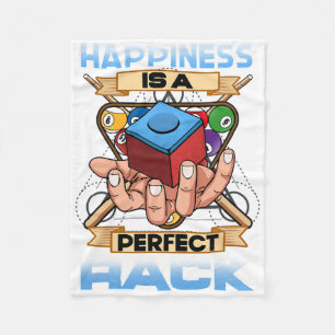 Glück ist ein perfektes Rack I Pool Billard Playe Fleecedecke