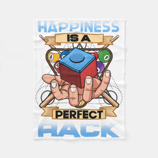 Glück ist ein perfektes Rack I Pool Billard Playe Fleecedecke (Vorderseite)
