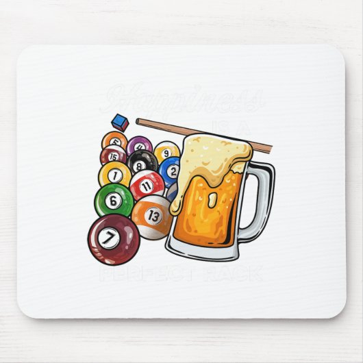 Glück ist ein perfektes Rack I Pool Billard Playe Mousepad (Vorne)