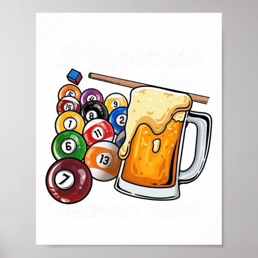 Glück ist ein perfektes Rack I Pool Billard Playe Poster (Vorne)