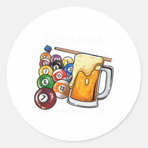 Glück ist ein perfektes Rack I Pool Billard Playe Runder Aufkleber