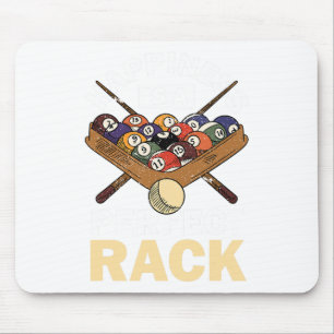 Glück ist ein perfektes Rack Pool Player Pool Cue Mousepad