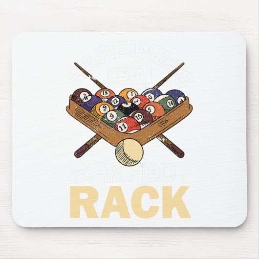 Glück ist ein perfektes Rack Pool Player Pool Cue Mousepad (Vorne)
